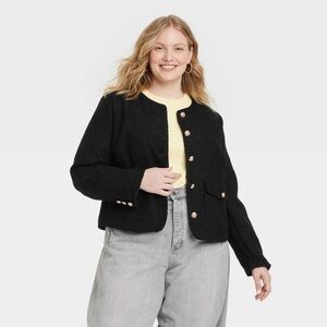 Universal Thread Black Textured Jacket